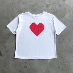 00s Cropped Boxy “Show More Love” Tee - S